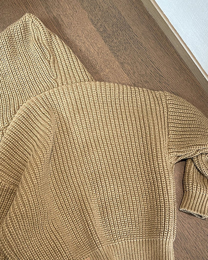 1.5KG Heavyweight Hooded Chunky Knit Button Sweater Coat – Oversized Vintage Winter – Japanese vintage | yamalin clothes | Yamalinclothes