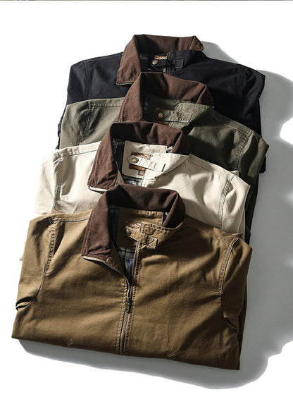 American Vintage Washed Twill Flight Jacket – Oversized Unisex