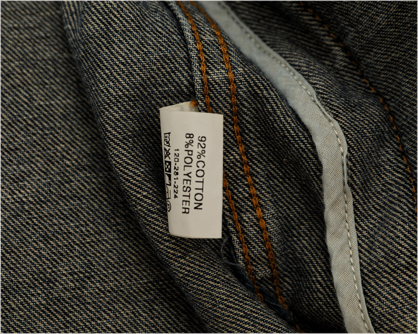 Heavyweight Washed Denim Jacket – Vintage Workwear Multi-Pocket Drawstring Coat