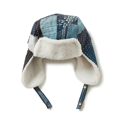 Hand-Sewn Indigo-Dyed Sashiko Show Hat – Original Design Unisex