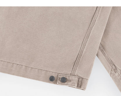 15oz Heavy Canvas Cargo Jacket – Washed Distressed Loose Oversized Streetwear