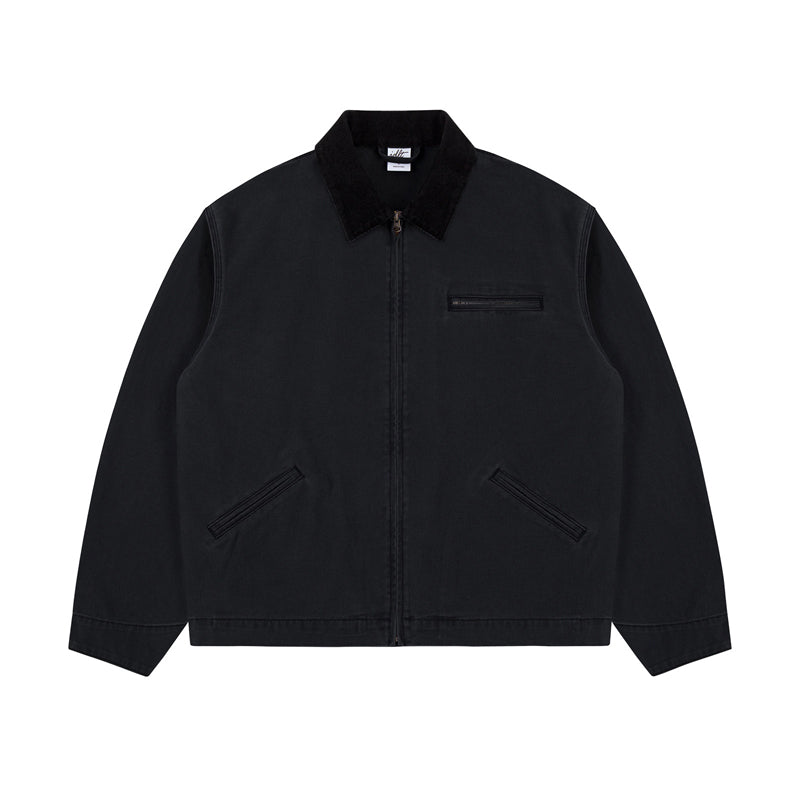 15oz Heavy Canvas Cargo Jacket – Washed Distressed Loose Oversized Streetwear