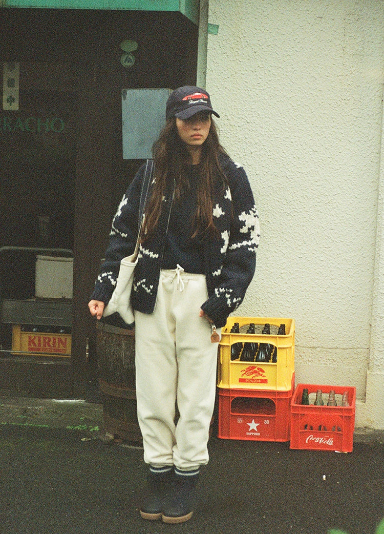 Handmade Wool Zipper Knit Sweater Coat