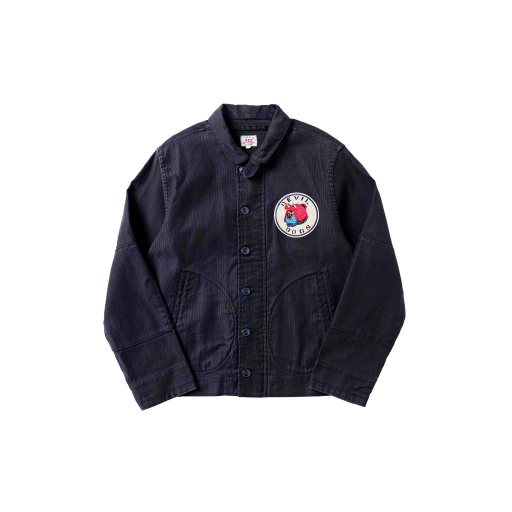 Heavy Washed Vintage N1 Deck Jacket Jungle Cloth Hellhound Jacket Turn-down Collar Retro Khaki