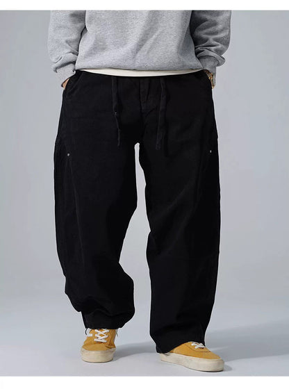 Cotton Baggy Pants – Drawstring Waist & Relaxed Leg