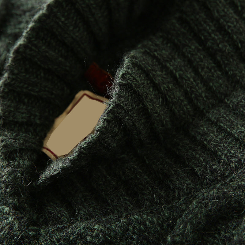X07 Heavy hard goods 100/wool Italian custom foreign trade original order tail goods men's thick knitted sweater coat