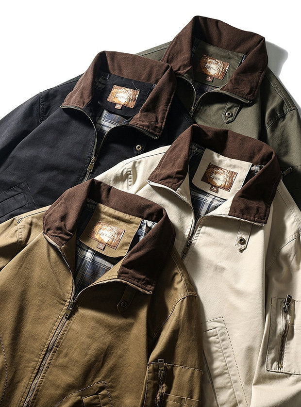American Vintage Washed Twill Flight Jacket – Oversized Unisex