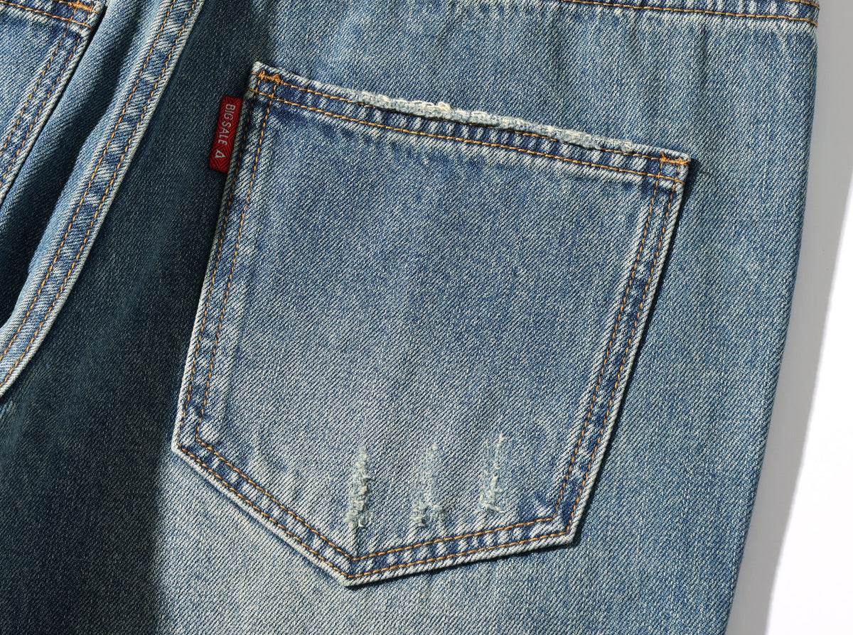 Washed Blue Jeans – Relaxed Straight Leg | Yamalinclothes