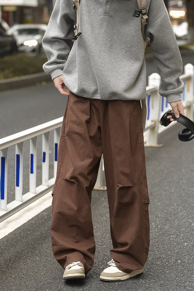 Cotton Utility Pants – Washed Finish & Panel Seams | Yamalinclothes