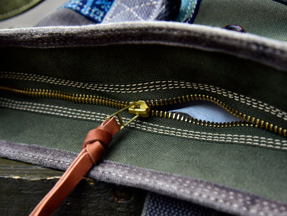 صناعة ثقيلة، قماش سميك، وصلات قماش بايجيا، حقيبة كتف واحدة، حقيبة كروس، حقيبة بائع جرائد، حقيبة كاجوال للرجال والنساء 8700