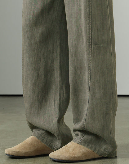 Premium Tencel Linen Wide Leg Pants – Loose Straight Lyocell Breathable Summer Slacks for Men | Japanese vintage | yamalin clothes | Yamalinclothes