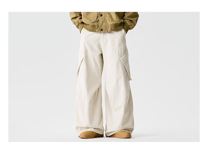 American Vintage Warm Earth-Tone Cargo Jacket – Relaxed Men's Spring Autumn Coat