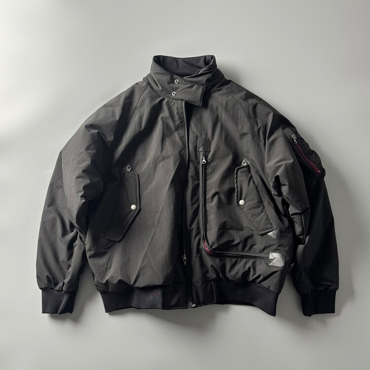 90% Duck Down Harrington Stand-Collar Jacket – Japanese Retro Thickened Unisex