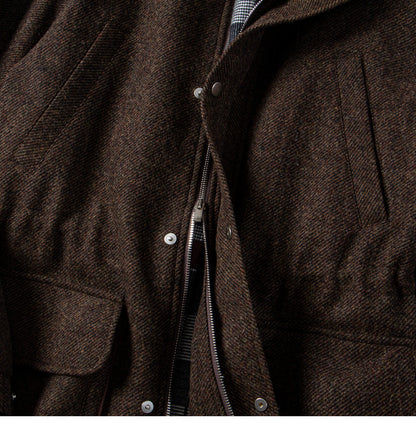 Wool Blend Safari Jacket – Drawstring Waist | Yamalinclothes