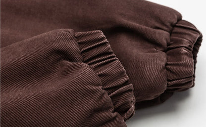 Sherpa-Lined Jacket – Stand Collar & Relaxed Fit | Yamalinclothes