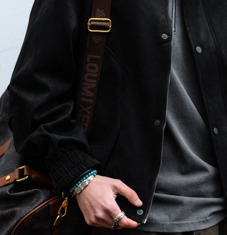 Suede Harrington Jacket – American Vintage Oversized Unisex – Japanese vintage | fall outfits 2026 | fall winter outfits | classy winter outfits | lazy comfy outfits | japanese streetwear | vintage workwear | yamalin clothes | Yamalinclothes