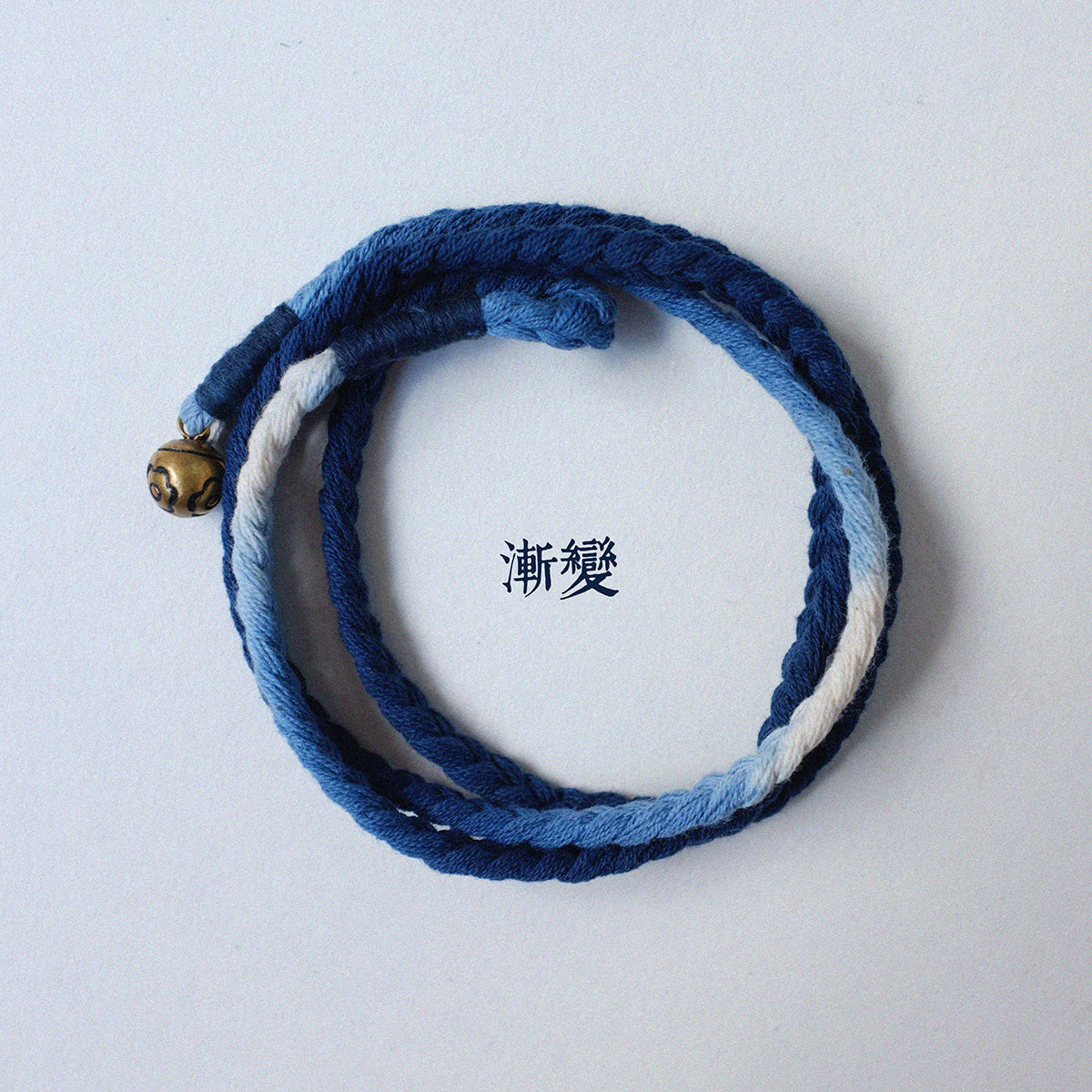 Original Blue Dyed Bracelet Chinese Retro INDIGO Tie-Dye Bracelet Multi-Turn Three-Strand Braided Couple Bracelet