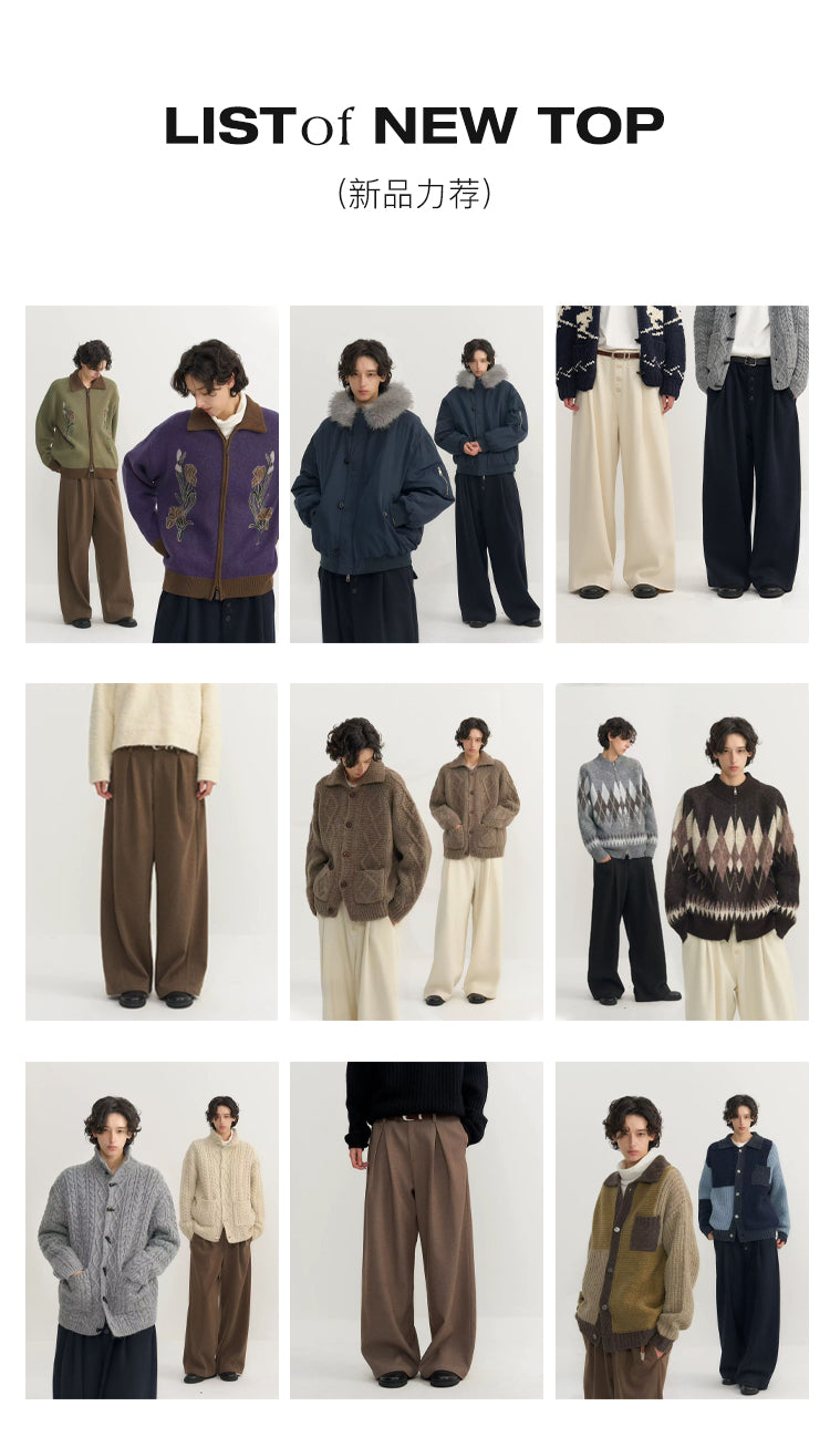 Coke Life CARPEM Winter Sweater Coat - Lazy Style Braided Wool Knit Unique Design Top