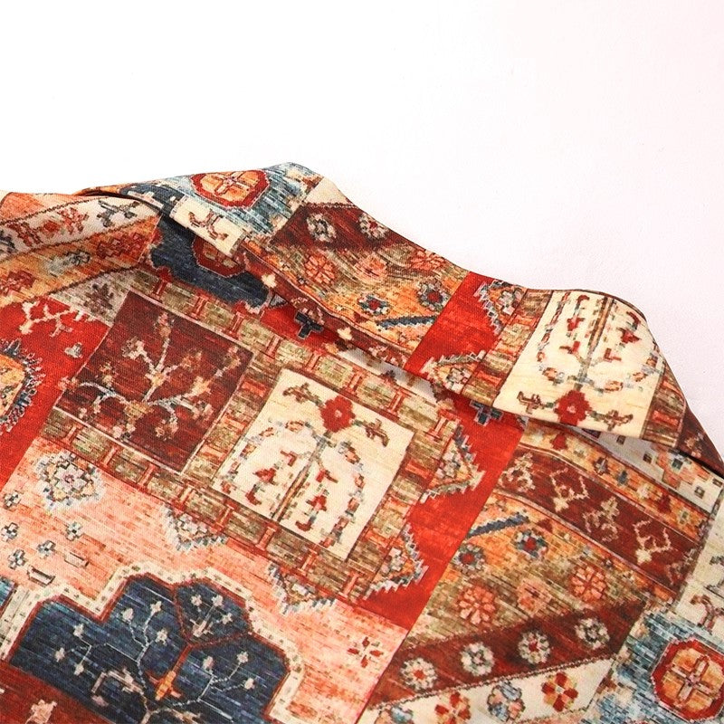 Made Zoo 25SS Patchwork Cuban Collar Shirt – Thin Loose Unisex Summer Piece