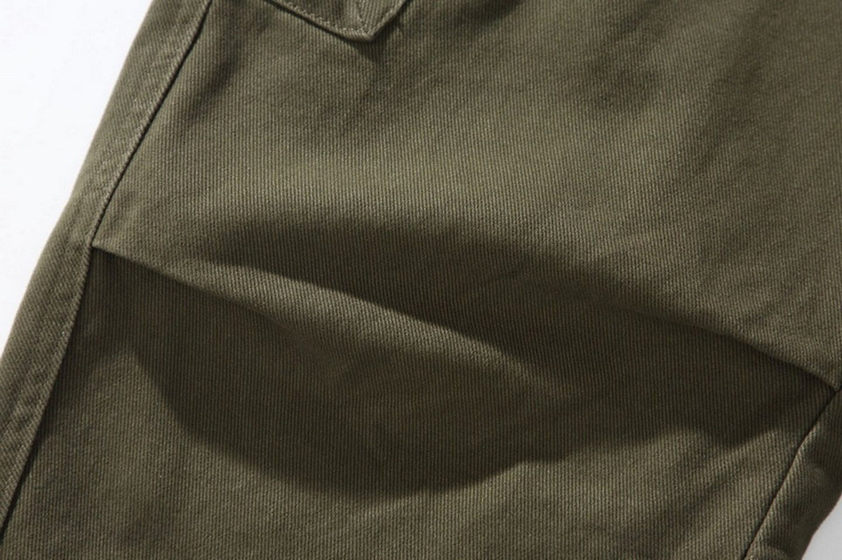 Cotton Cargo Pants – Washed Twill & Drawstring Waist