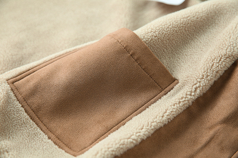 Suede Fleece Workwear Jacket – American Retro Thick Warm Unisex – Japanese vintage | fall outfits 2026 | fall winter outfits | classy winter outfits | lazy comfy outfits | japanese streetwear | vintage workwear | yamalin clothes | Yamalinclothes