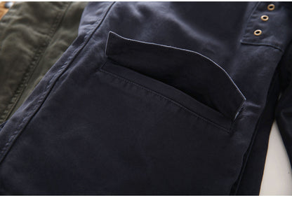 Canvas Double-Pocket Functional Jacket – Abrasion-Resistant Oversized Unisex – Japanese vintage | fall outfits 2026 | fall winter outfits | classy winter outfits | lazy comfy outfits | japanese streetwear | vintage workwear | yamalin clothes | Yamalinclothes