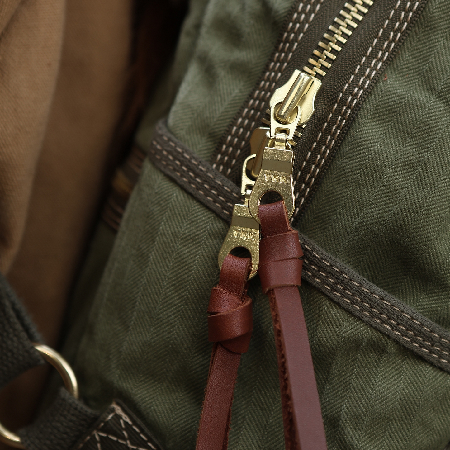 Vintage Canvas Backpack – 20oz Heavyweight Leather Trim