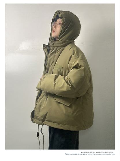 Hooded Padded Jacket – Oversized Drawstring Fit | Yamalinclothes