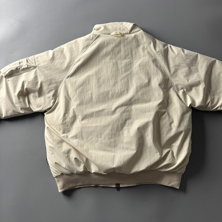 90% Duck Down Harrington Stand-Collar Jacket – Japanese Retro Thickened Unisex