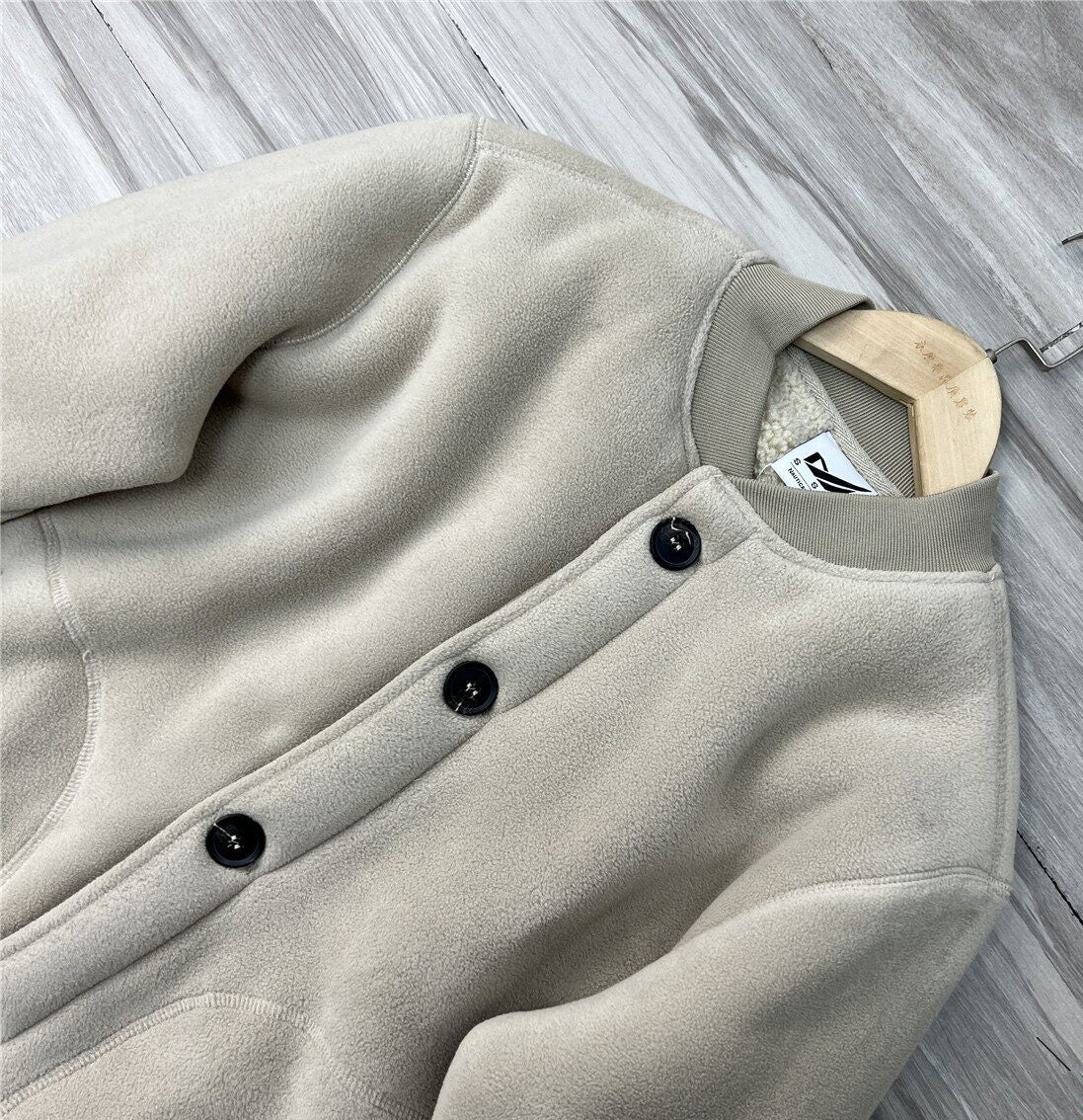 Fleece Lambswool Baseball Collar Jacket – Windproof Loose Unisex – Coats Jackets | japanese streetwear | vintage workwear | unisex | Yamalinclothes