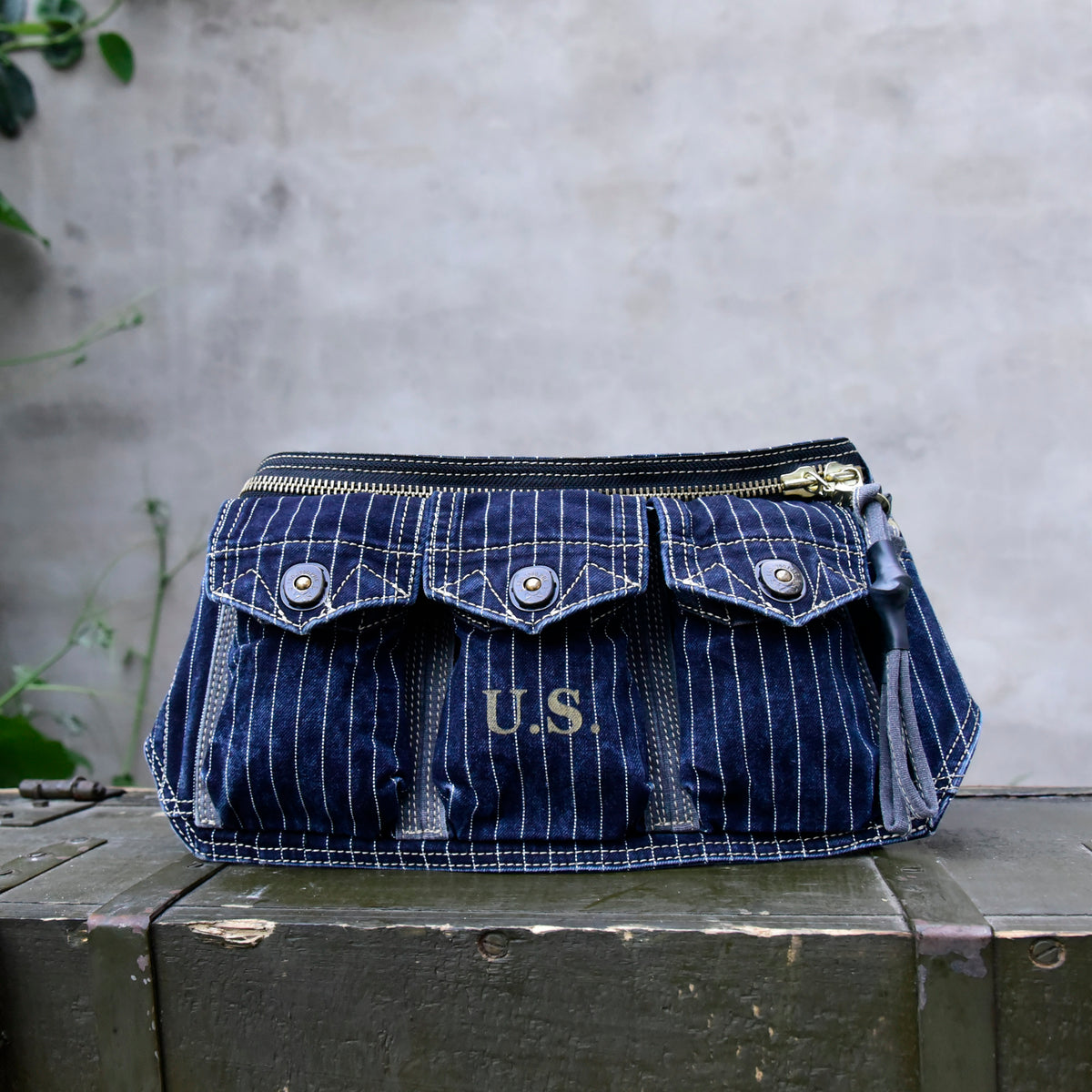 Washed Canvas Distressed Fanny Pack – Vintage 3-Way Chest Crossbody Unisex – Bags | japanese streetwear | vintage workwear | unisex | Yamalinclothes