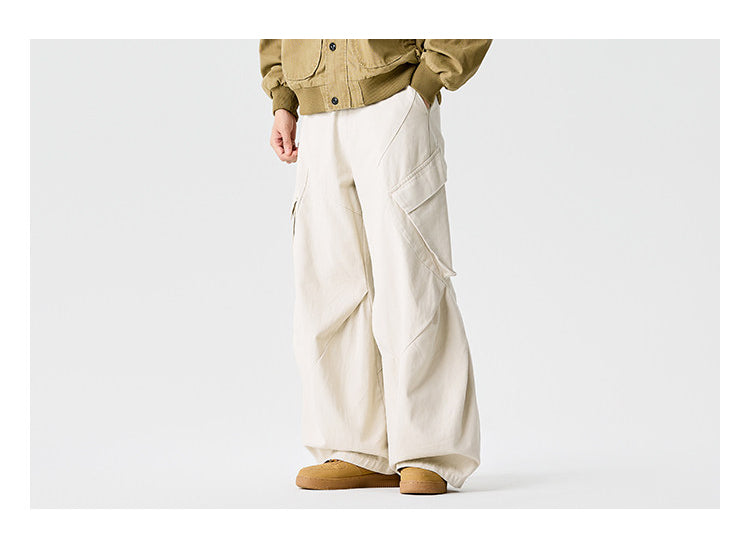 American Vintage Warm Earth-Tone Cargo Jacket – Relaxed Men's Spring Autumn Coat
