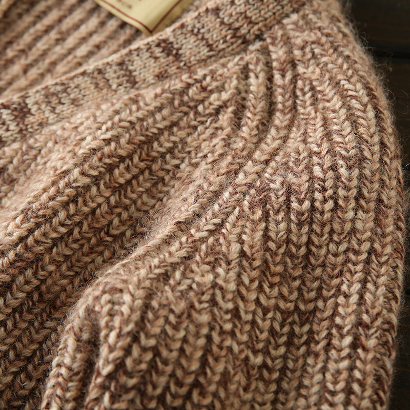X06 Heavy all wool! Italian single foreign trade tail goods high-end men's autumn and winter knitted cardigan thickened sweater coat
