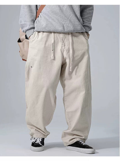 Cotton Baggy Pants – Drawstring Waist & Relaxed Leg