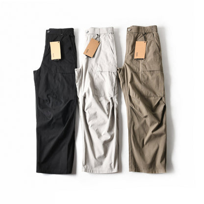 Washed Wide-Leg Multi-Pocket Work Pants – American Vintage Loose Unisex – Japanese vintage | fall outfits 2026 | fall winter outfits | classy winter outfits | lazy comfy outfits | japanese streetwear | vintage workwear | yamalin clothes | Yamalinclothes
