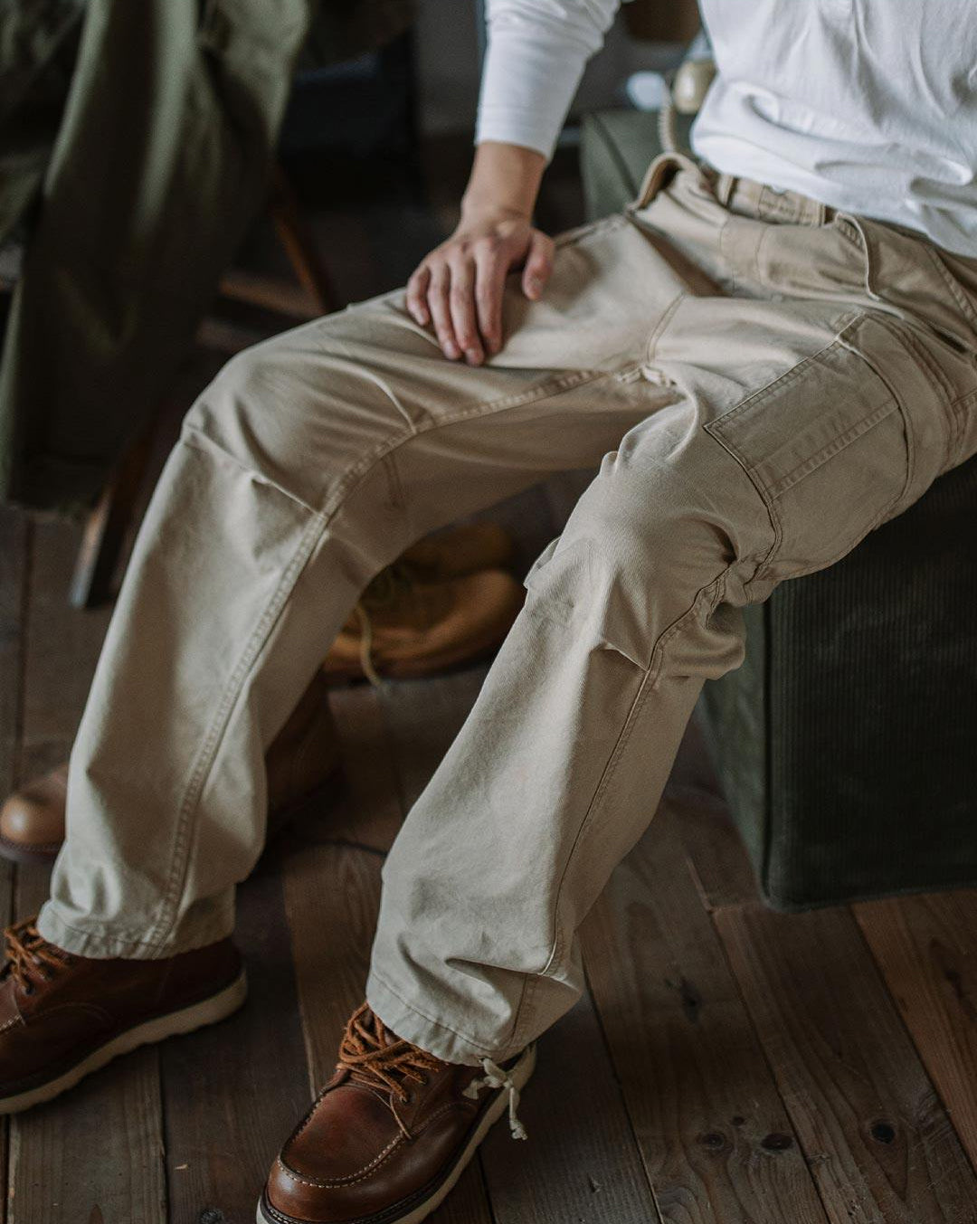 Indigo Washed Tactical Cargo Pants – American Retro Military Pocket Unisex – Pants | japanese streetwear | vintage workwear | unisex | Yamalinclothes