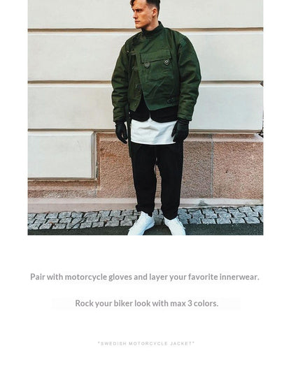 Vintage Hunting Jacket – Army Green Biker Coat Men – Japanese vintage | yamalin clothes | Yamalinclothes