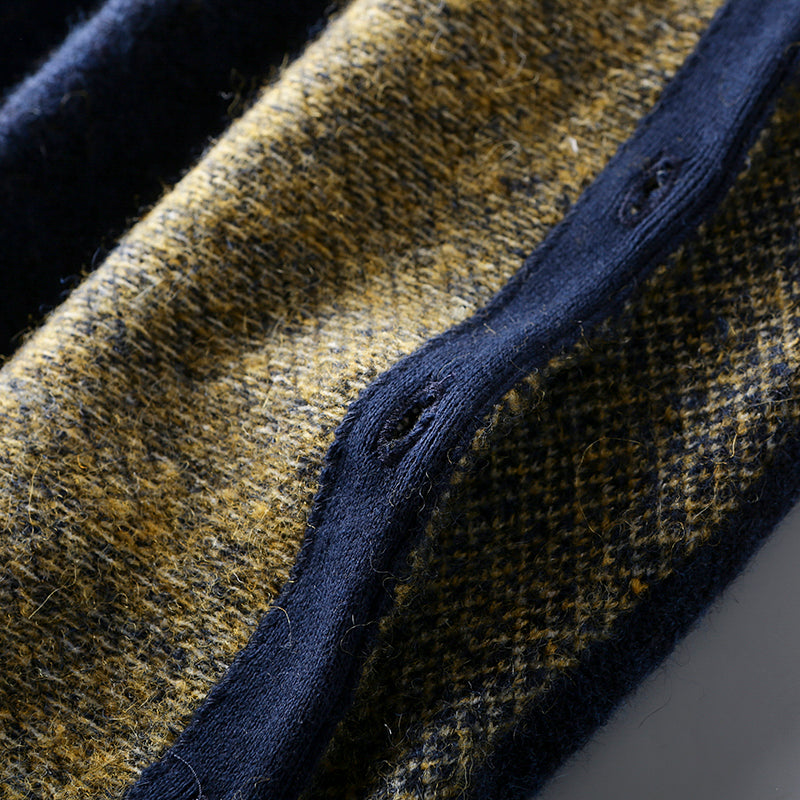 Heavy goods Italian order! Mohair + wool autumn and winter men's knitted cardigan sweater vest