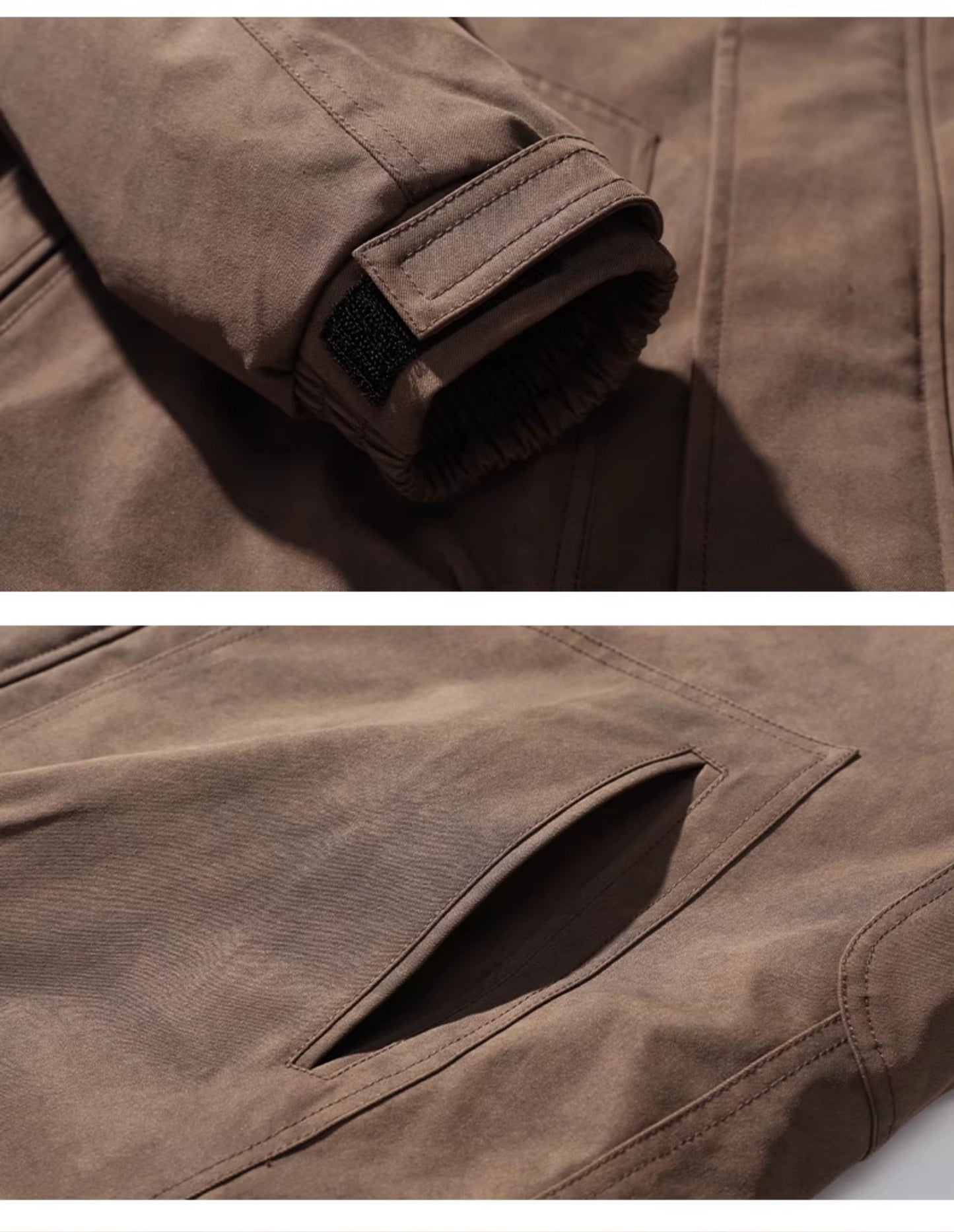 American vintage brown jacket for men, spring/autumn Merrad fleece-lined thickened loose motorcycle couple jacket – Japanese vintage | yamalin clothes | Yamalinclothes