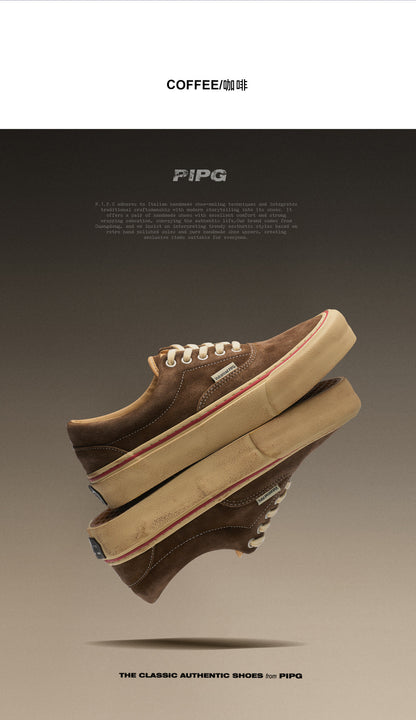 men's and women's washed suede canvas shoes platform vulcanized shoes vintage Japanese breathable board shoes 2026 spring/summer