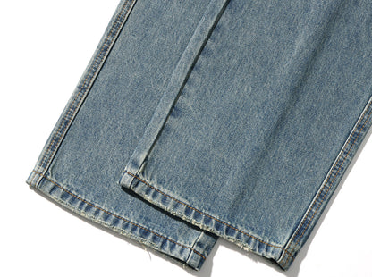 Washed Blue Jeans – Relaxed Straight Leg | Yamalinclothes