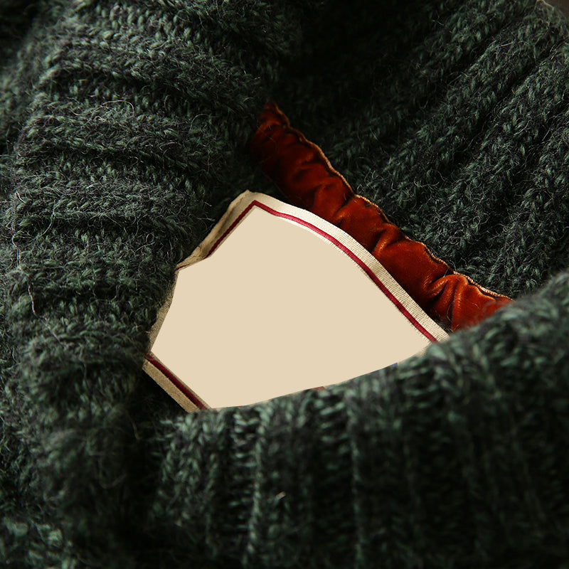 X07 Heavy hard goods 100/wool Italian custom foreign trade original order tail goods men's thick knitted sweater coat