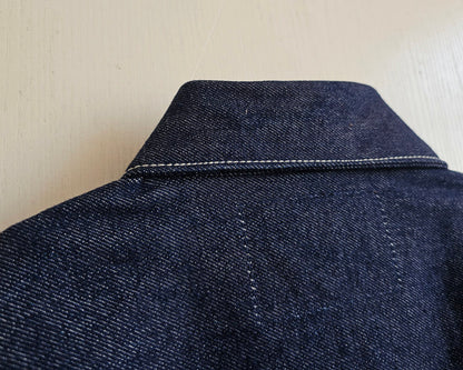 Indigo Denim Jacket – Windsor Collar – Coats Jackets | japanese streetwear | vintage workwear | unisex | Yamalinclothes