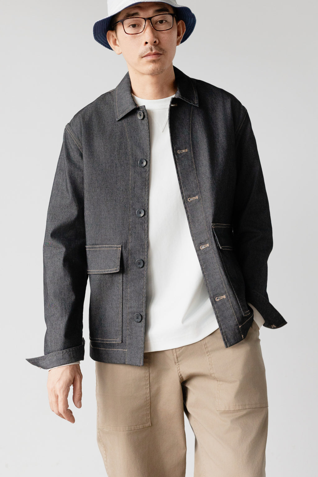 Spring and Autumn Premium Sports Denim Xinjiang Cotton Minimalist Zero Pressure Lightweight Denim Jacket