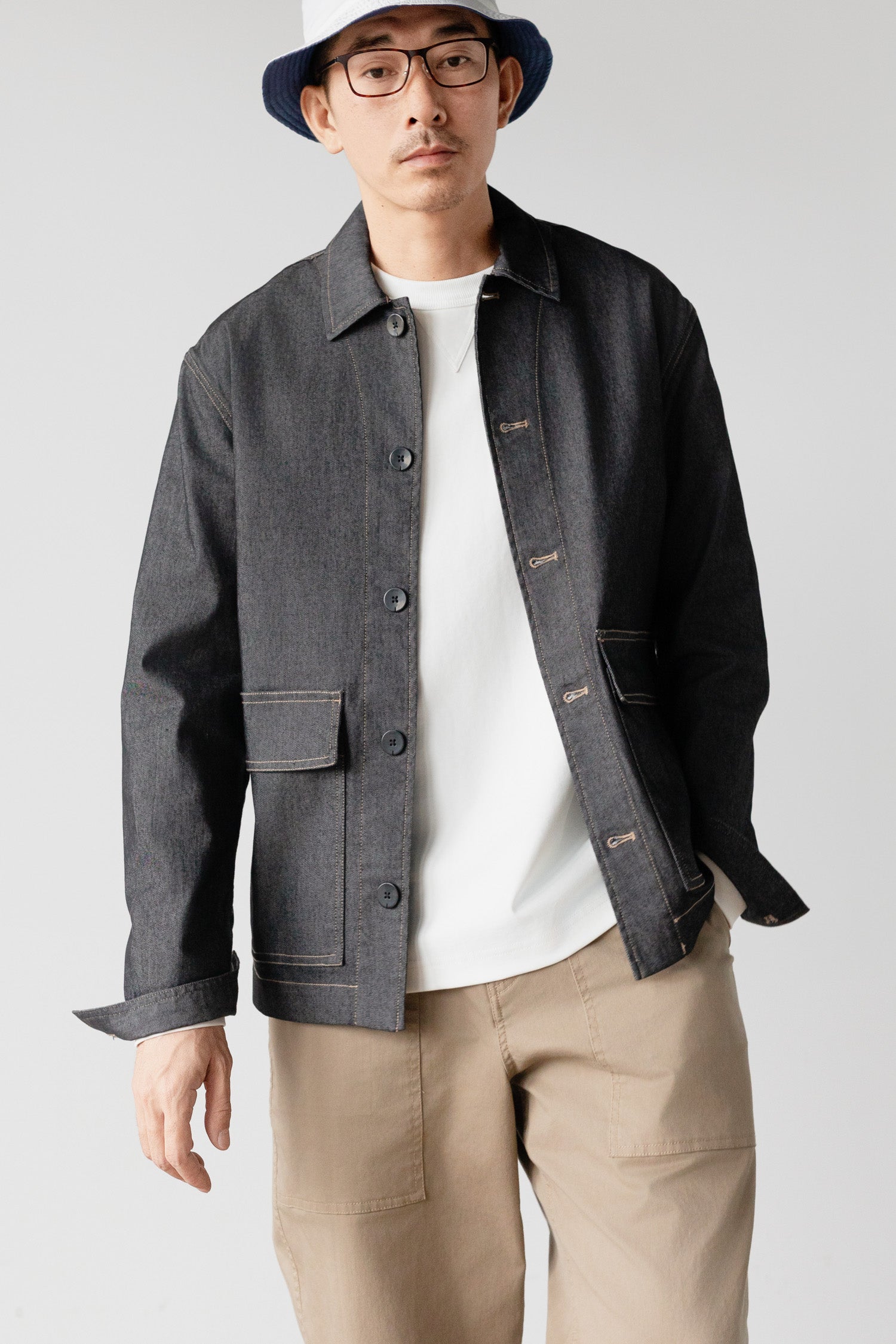 Spring and Autumn Premium Sports Denim Xinjiang Cotton Minimalist Zero Pressure Lightweight Denim Jacket