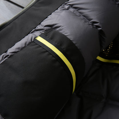 Men's Winter Outdoor 700 Fill Power Down Jacket - Windproof Waterproof Hooded Mid-Length Cold-Resistant Coat