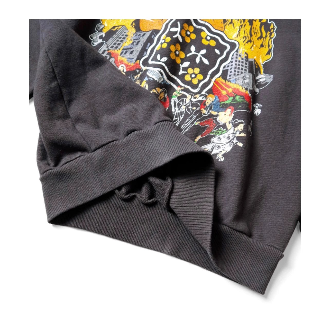 Japanese Retro Washed Cotton-Fleece Hoodie – KAPITAL 25AW Fun Print (Unisex)