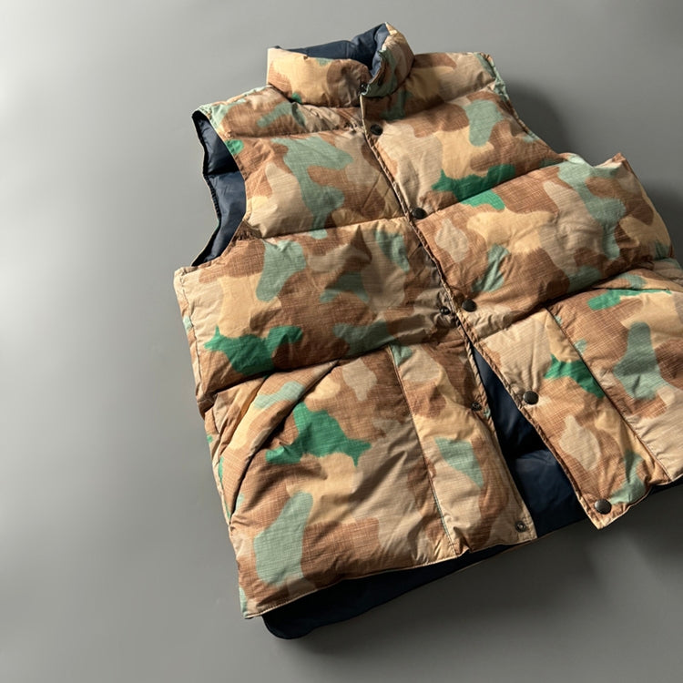 Men's Reversible 90% White Duck Down Camouflage Vest