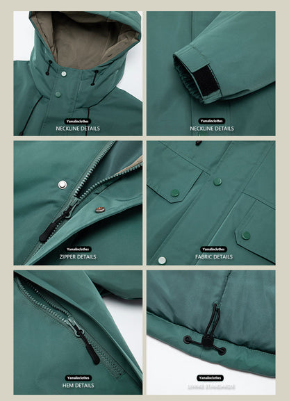 Hooded Padded Jacket – Large Flap Pockets | Yamalinclothes