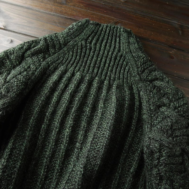 Heavy and rare! High gram full wool! Italian single foreign trade men's half turtleneck thicke ned sweater winter